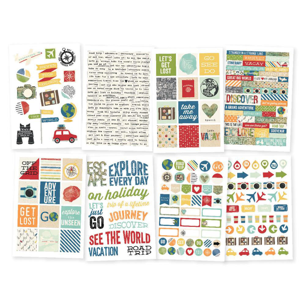 Travel Notes 4x6 Stickers