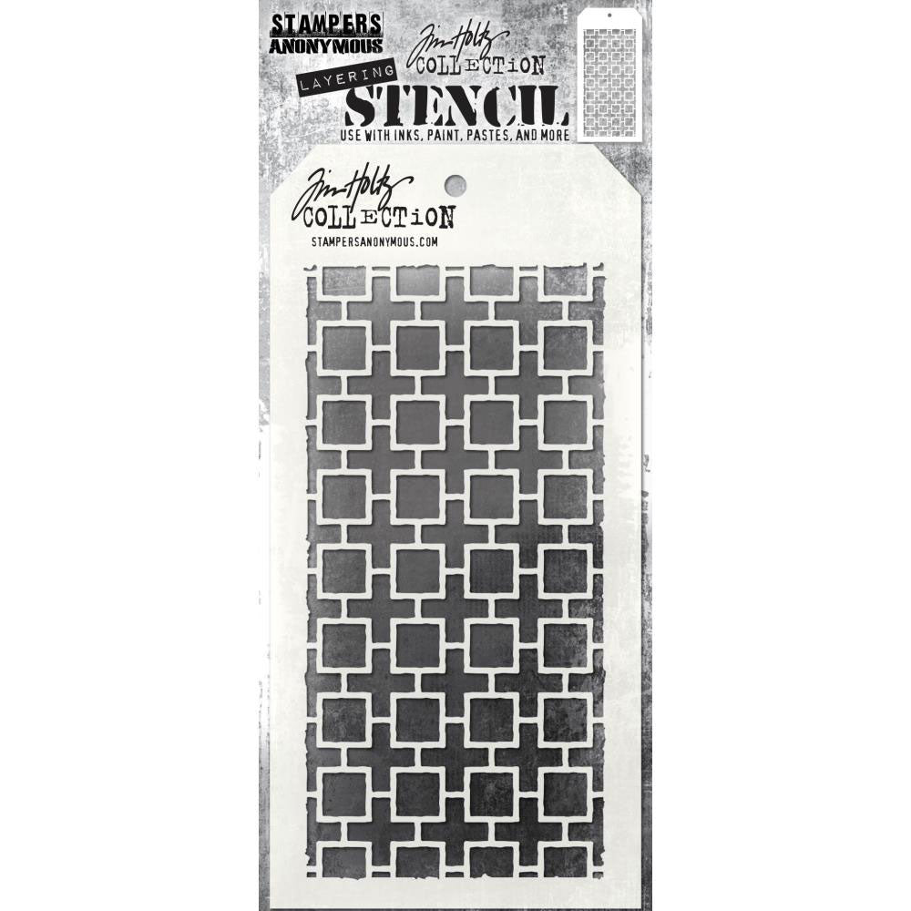 Tim Holtz Layering Stencil - Linked Square THS157