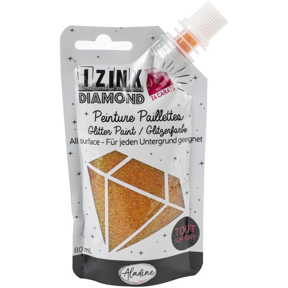 iZink 24 Carats Diamond Glitter Paint - Orange 80321