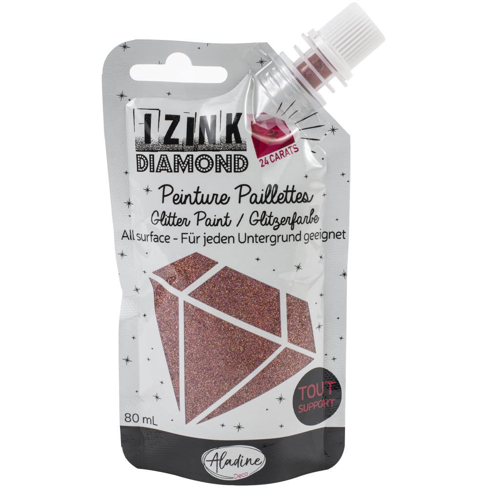 iZink 24 Carats Diamond Glitter Paint - Dark Pink 80322