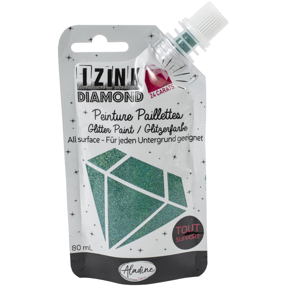 iZink 24 Carats Diamond Glitter Paint - Turquoise 80328